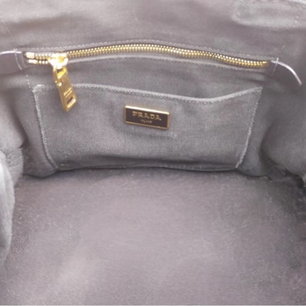 Prada Black Canapa Tote Bag - Picture 5 of 8